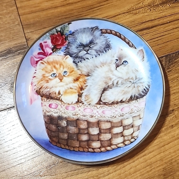 Franklin Mint Vintage Three Little Kittens Collectors plate - Picture 4 of 5